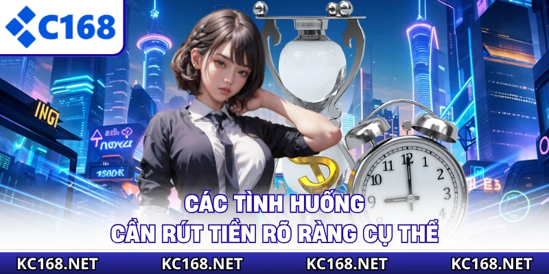 Các tình huống cần rút tiền rõ ràng cụ thể